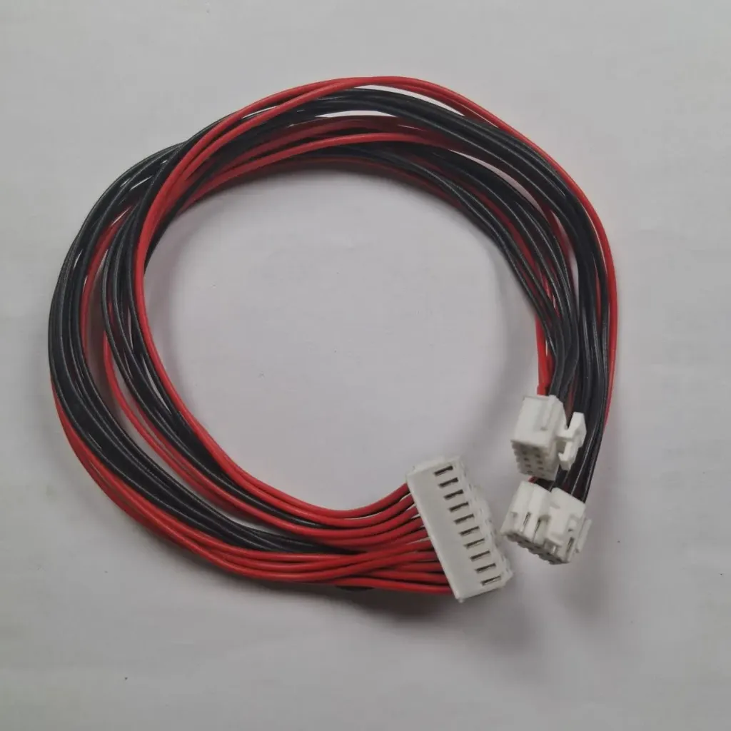 [پالت آبی-مخابراتی سیم دار] کانکتور PHB مادگی 2x5 به مادگی 2x10 سیم دار 20 سانتی (آکبند)